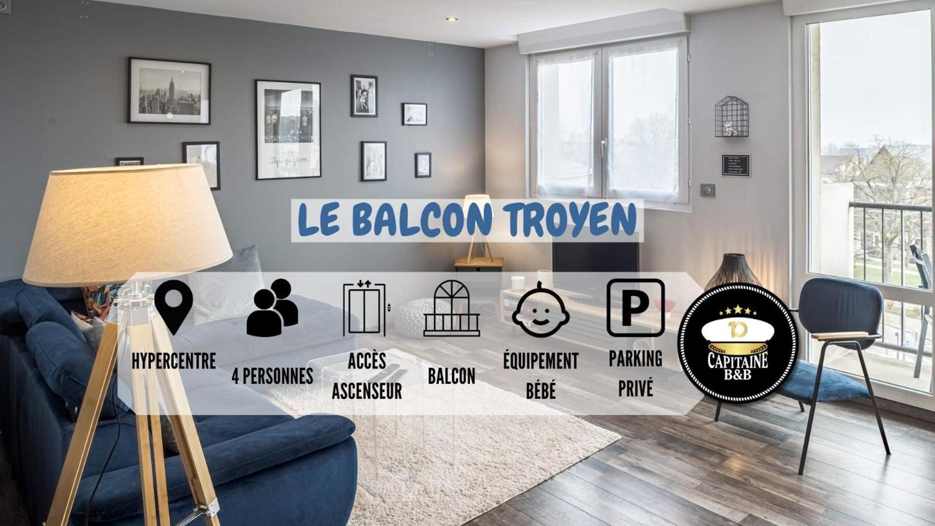 Le Balcon Troyen - Proche Hypercentre - 4 Pers. Apartment Troyes Ngoại thất bức ảnh